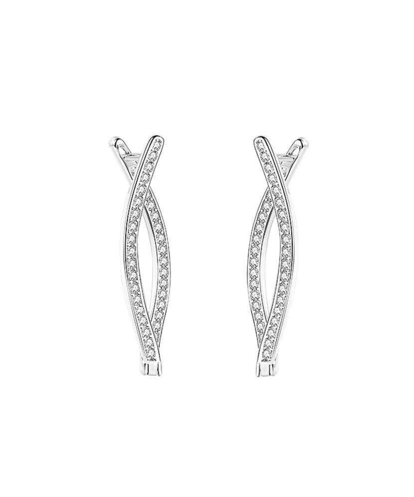 Hõbekõrvarõngad tsirkoonidega