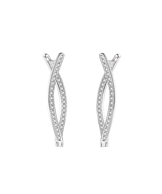 Hõbekõrvarõngad tsirkoonidega