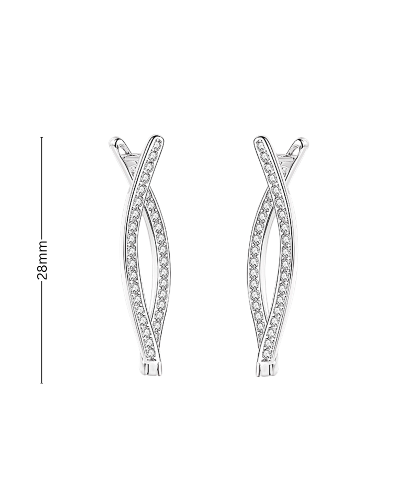 Hõbekõrvarõngad tsirkoonidega