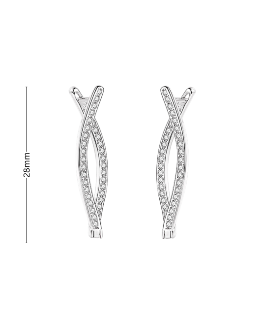 Серьги из серебра с цирконами