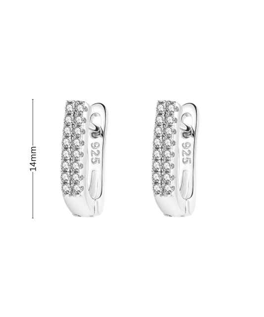 Hõbekõrvarõngad tsirkoonidega