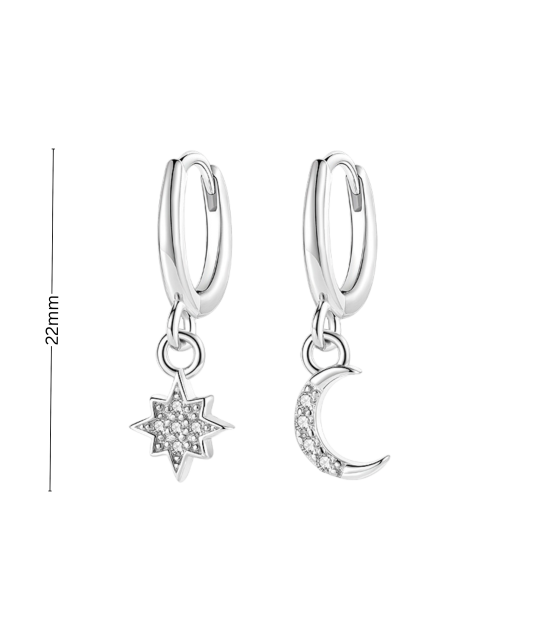 Hõbekõrvarõngad tsirkoonidega