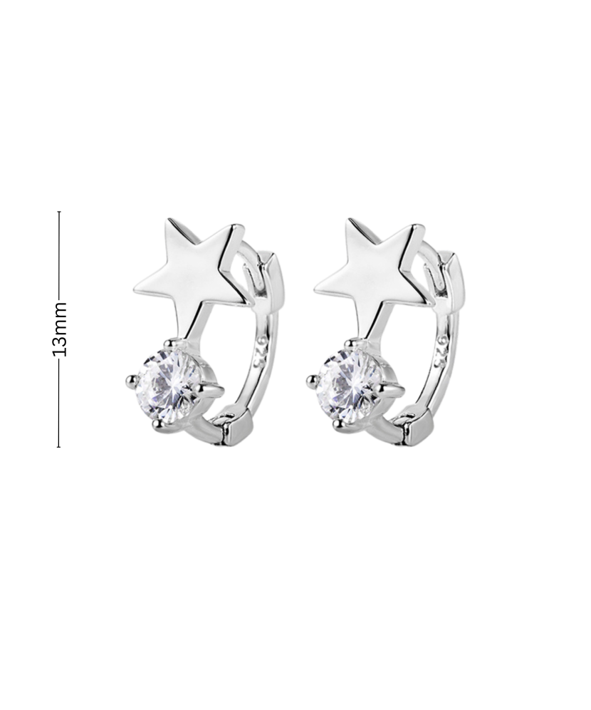 Hõbekõrvarõngad emaili ja tsirkoonidega