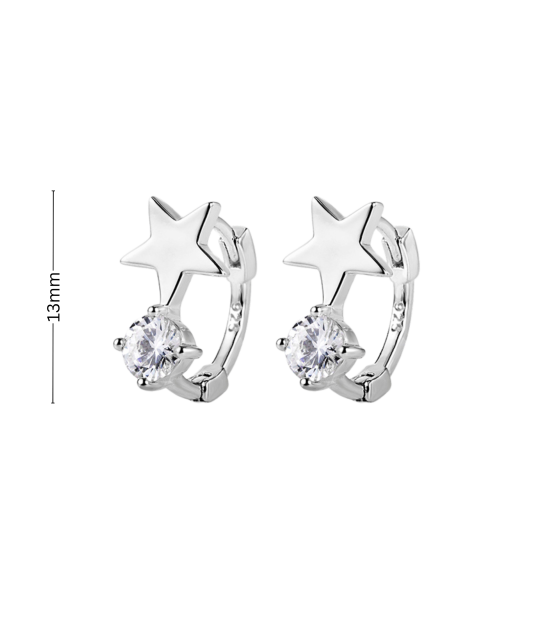 Серьги из серебра с эмалью и цирконами