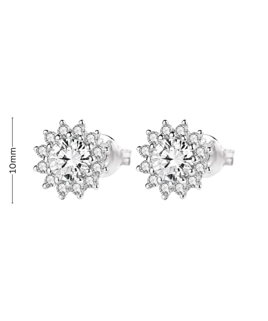 Hõbekõrvarõngad tsirkoonidega