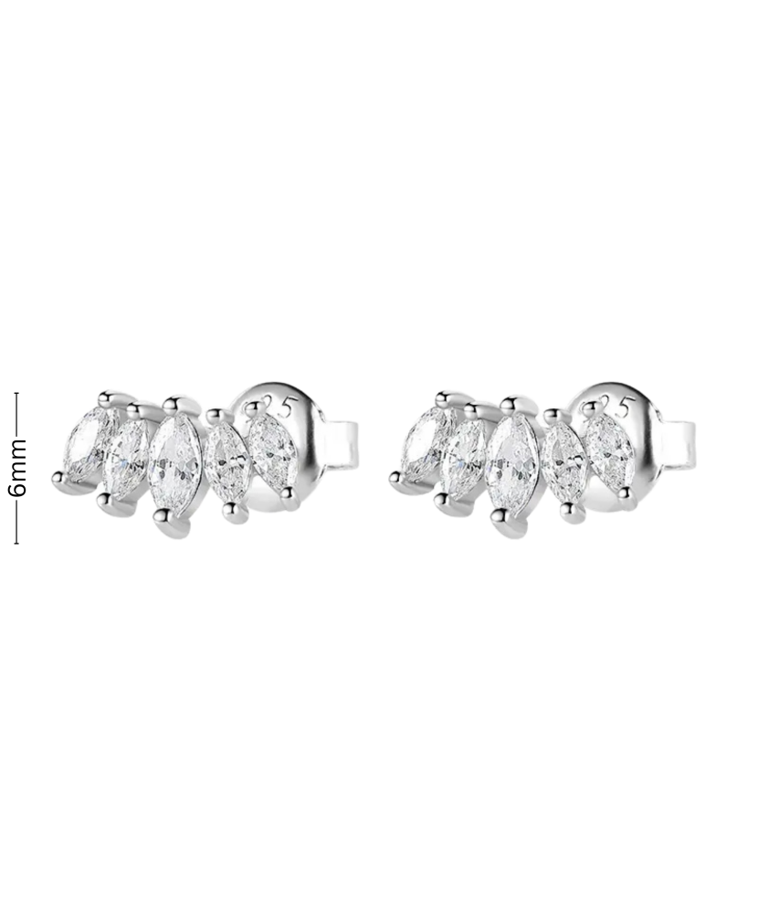 Серьги из серебра с цирконами