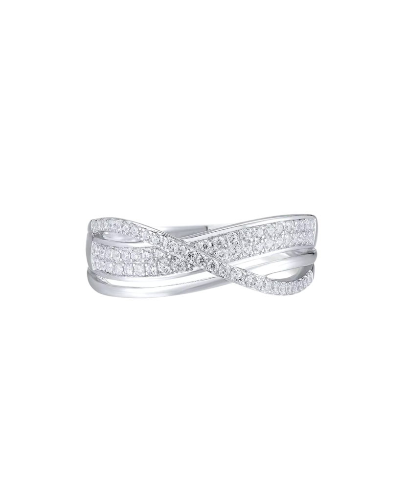 Hõbesõrmus tsirkoonidega