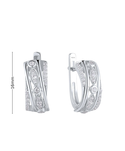 Серьги из серебра с цирконами