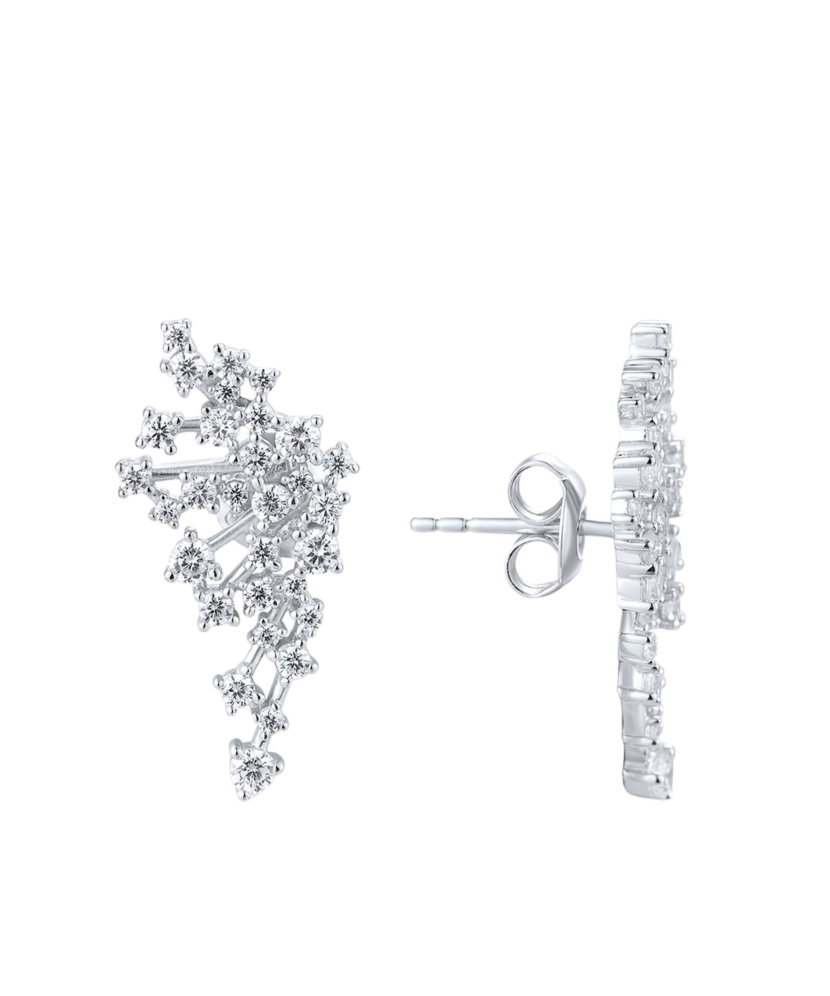 Hõbekõrvarõngad tsirkoonidega