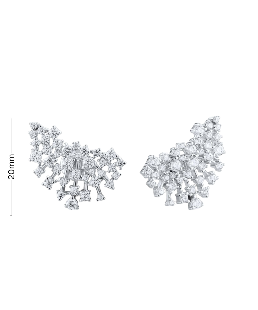 Серьги из серебра с цирконами