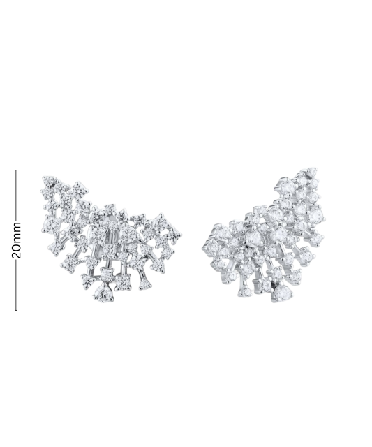 Hõbekõrvarõngad tsirkoonidega