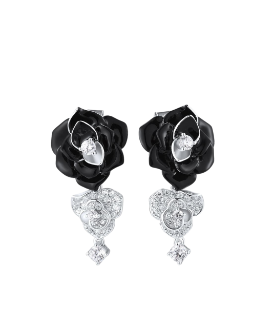 Hõbekõrvarõngad emaili ja tsirkoonidega