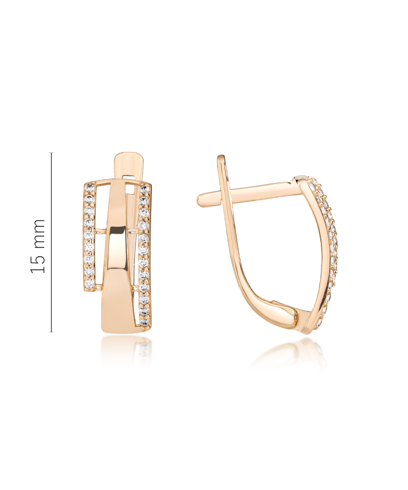 Kuldkõrvarõngad tsirkoonidega