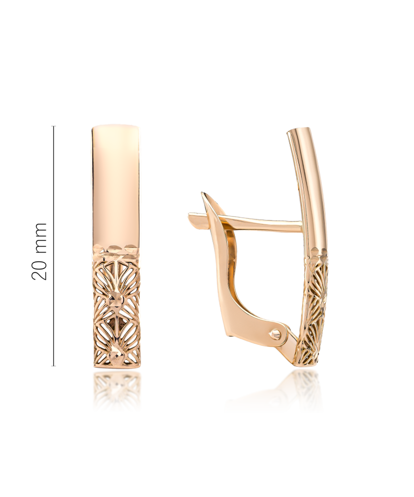 Золотые серьги Дубль