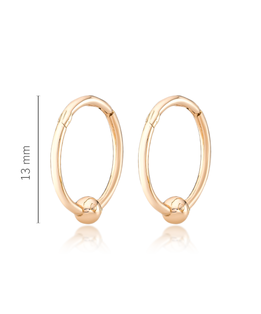 Kuldkõrvarõngad rõngad 13mm