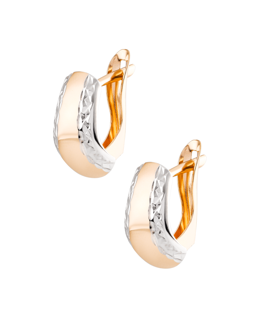 Золотые серьги Дубль