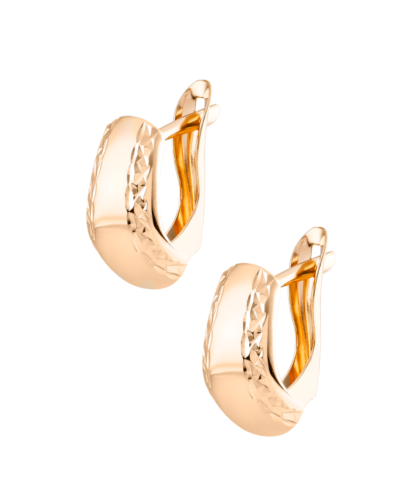 Золотые серьги Дубль
