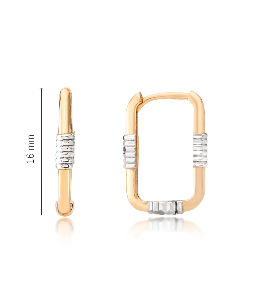 Золотые серьги Дубль