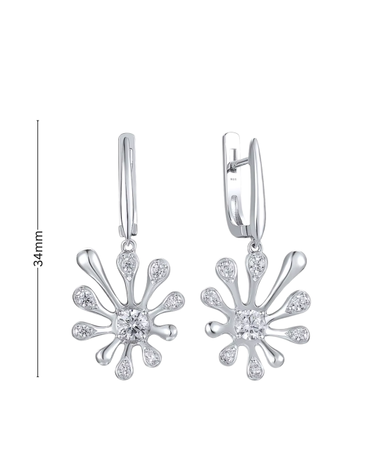 Hõbekõrvarõngad tsirkoonidega