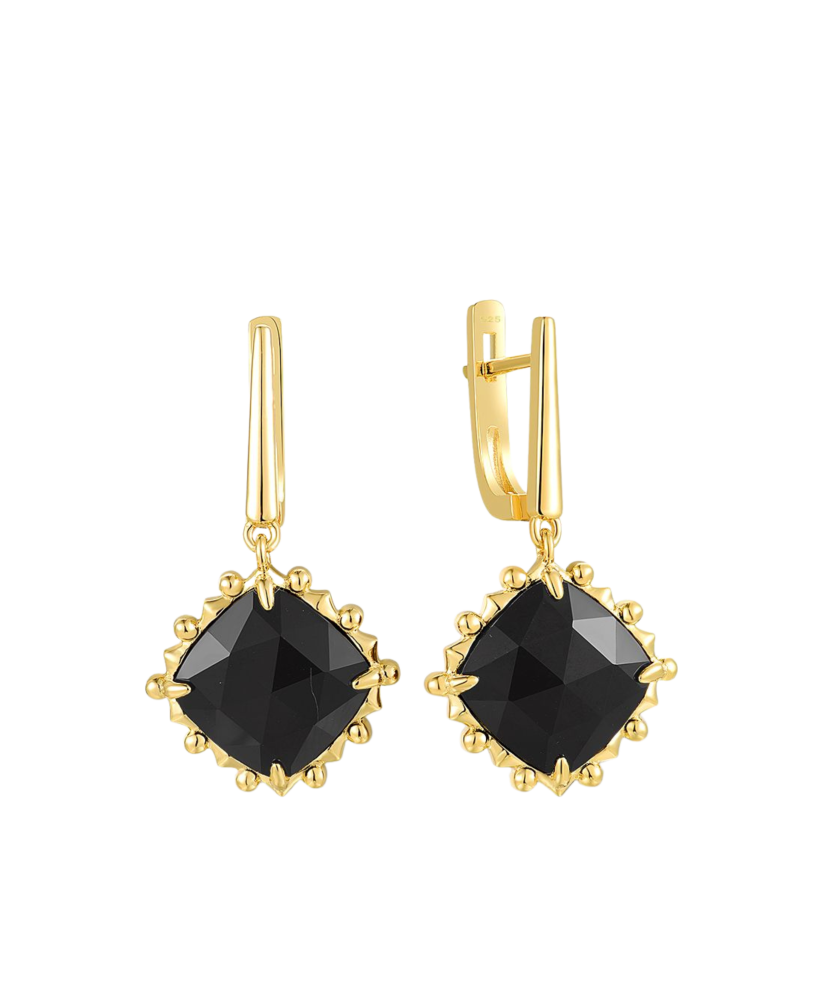 Kullatud hõbekõrvarõngad ahhaadiga