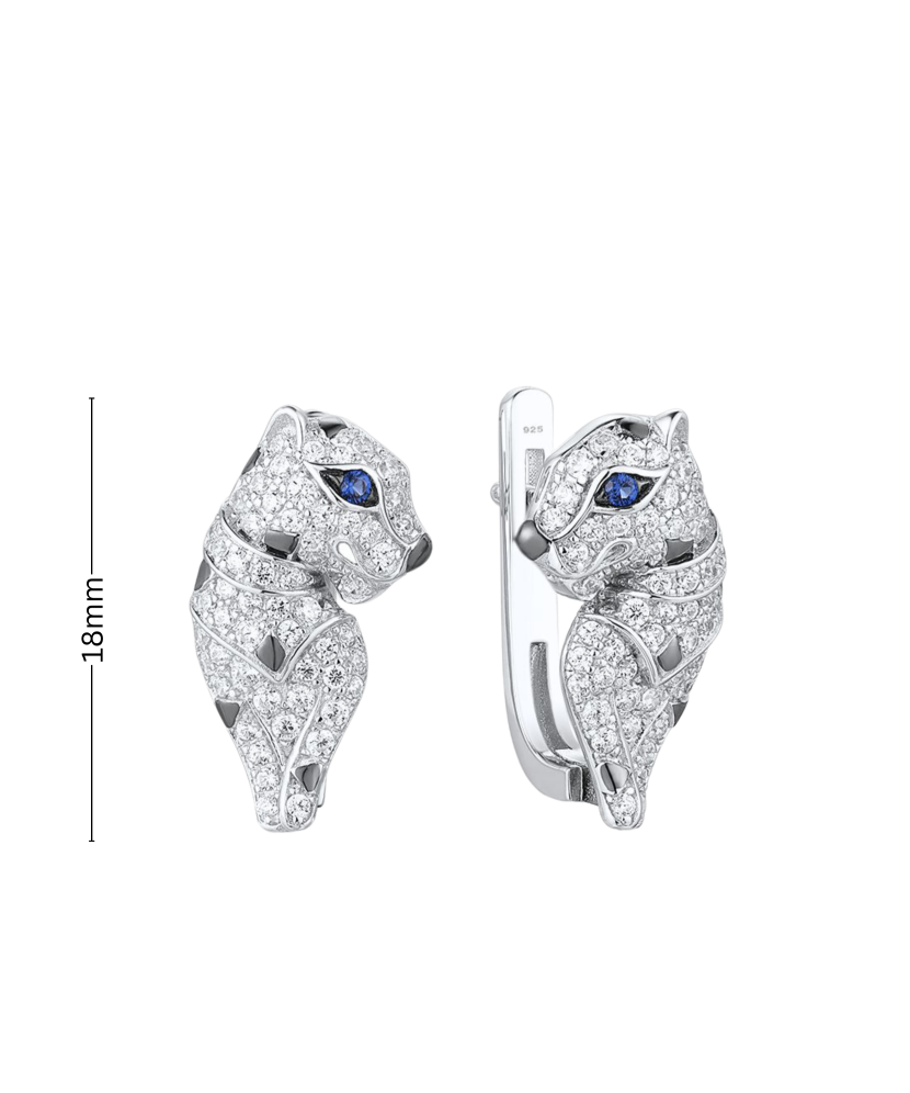 Серьги из серебра с цирконами