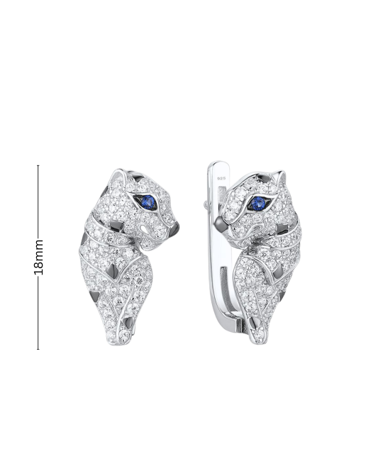 Hõbekõrvarõngad tsirkoonidega