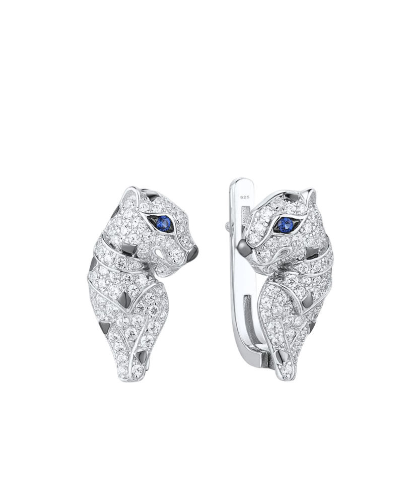 Hõbekõrvarõngad tsirkoonidega