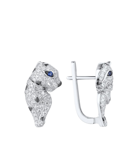 Серьги из серебра с цирконами