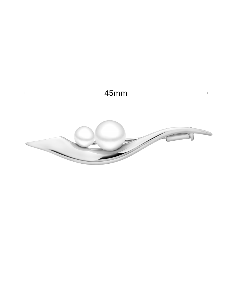 Hõbesõlg pärlite ja tsirkoonidega