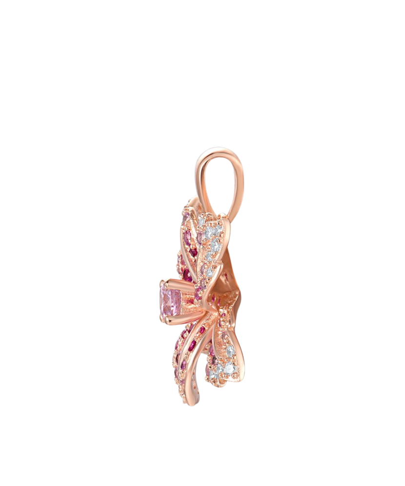 Кольцо из золочёного серебра с фианитами "Цветок"