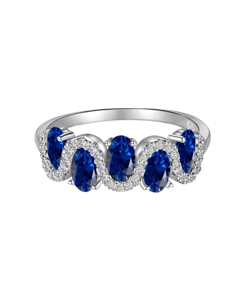 Hõbesõrmus tsirkoonidega