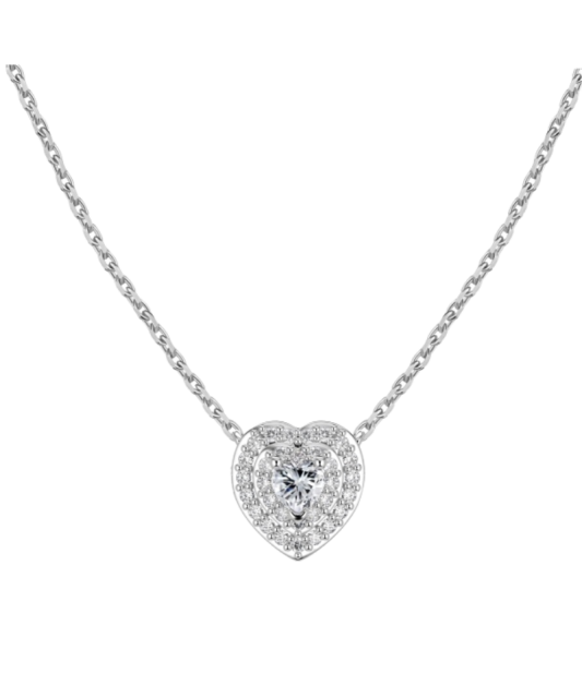 Hõbekett tsirkoonist ripatsiga