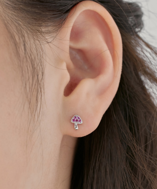 Серьги из серебра с цирконами