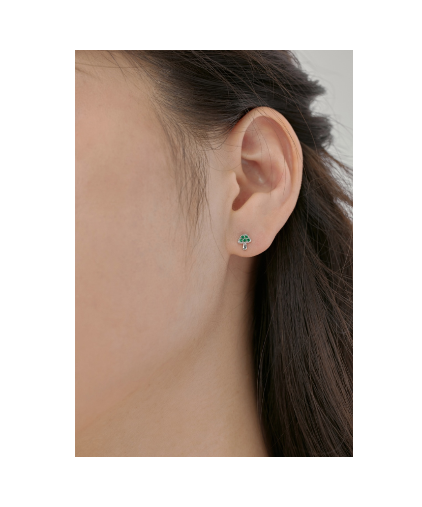 Серьги из серебра с цирконами