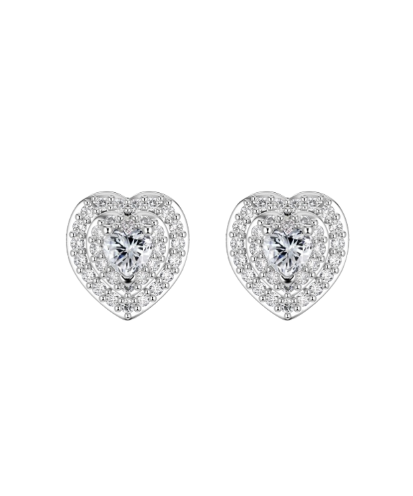 Hõbekõrvarõngad tsirkoonidega