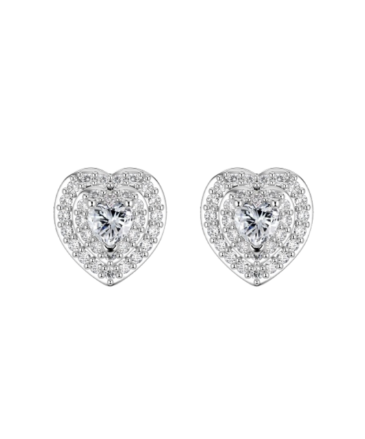 Hõbekõrvarõngad tsirkoonidega