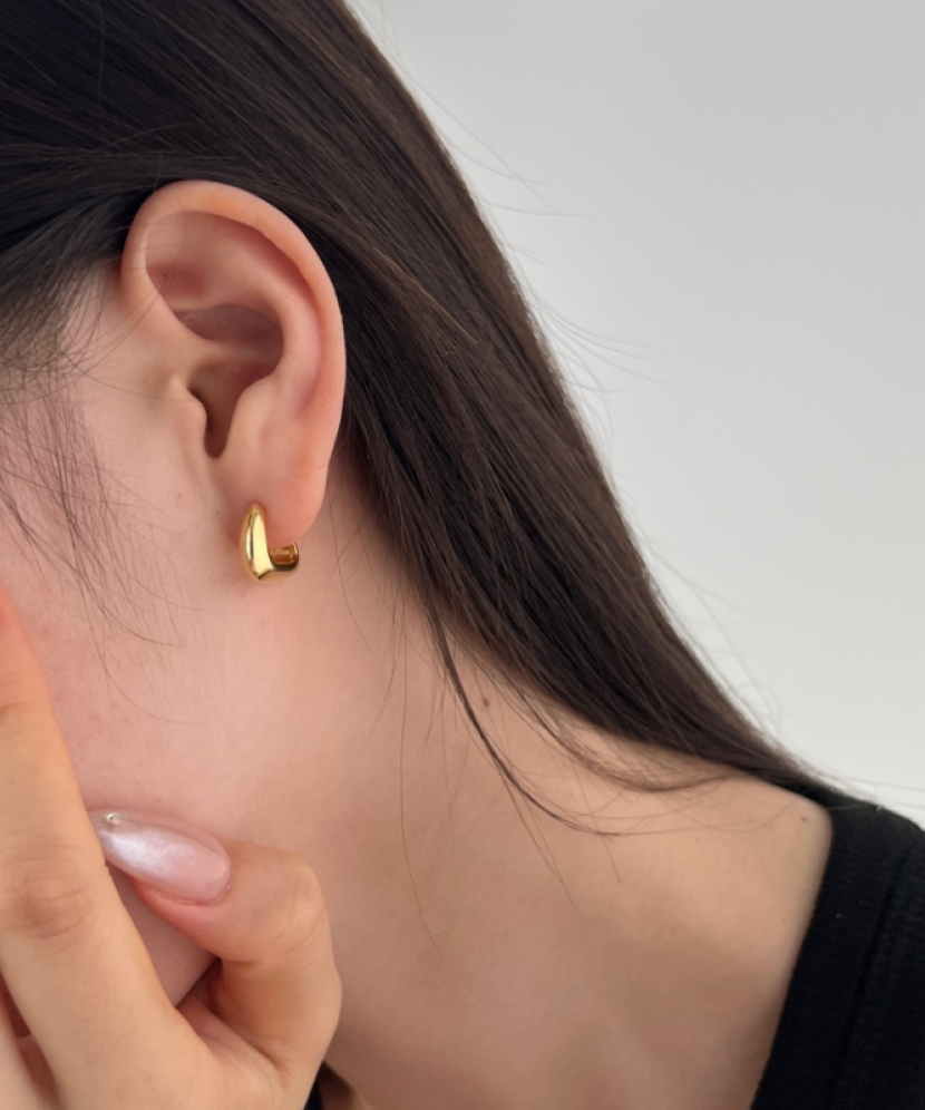 Серьги из позолоченного серебра