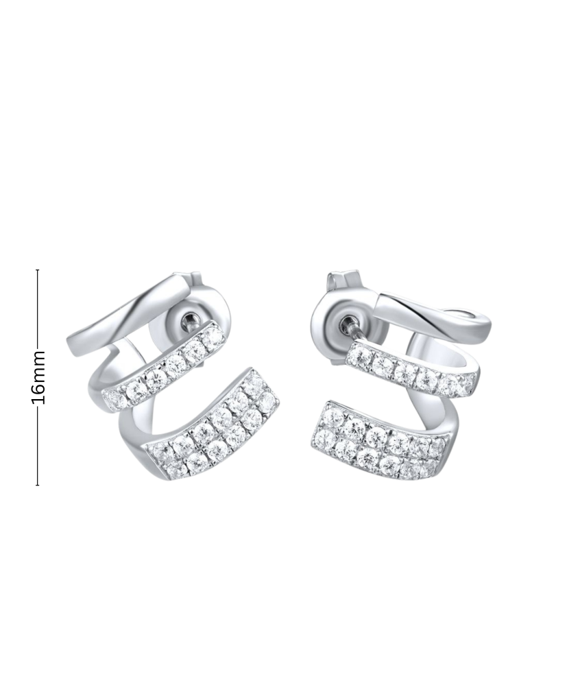 Hõbekõrvarõngad tsirkoonidega