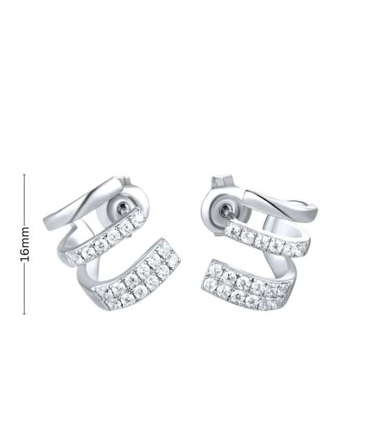 Серьги из серебра с цирконами