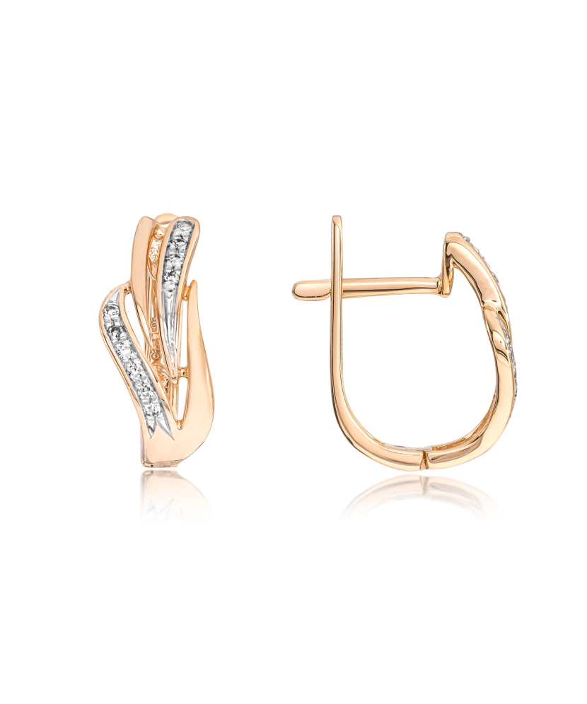 Kuldkõrvarõngad teemantidega