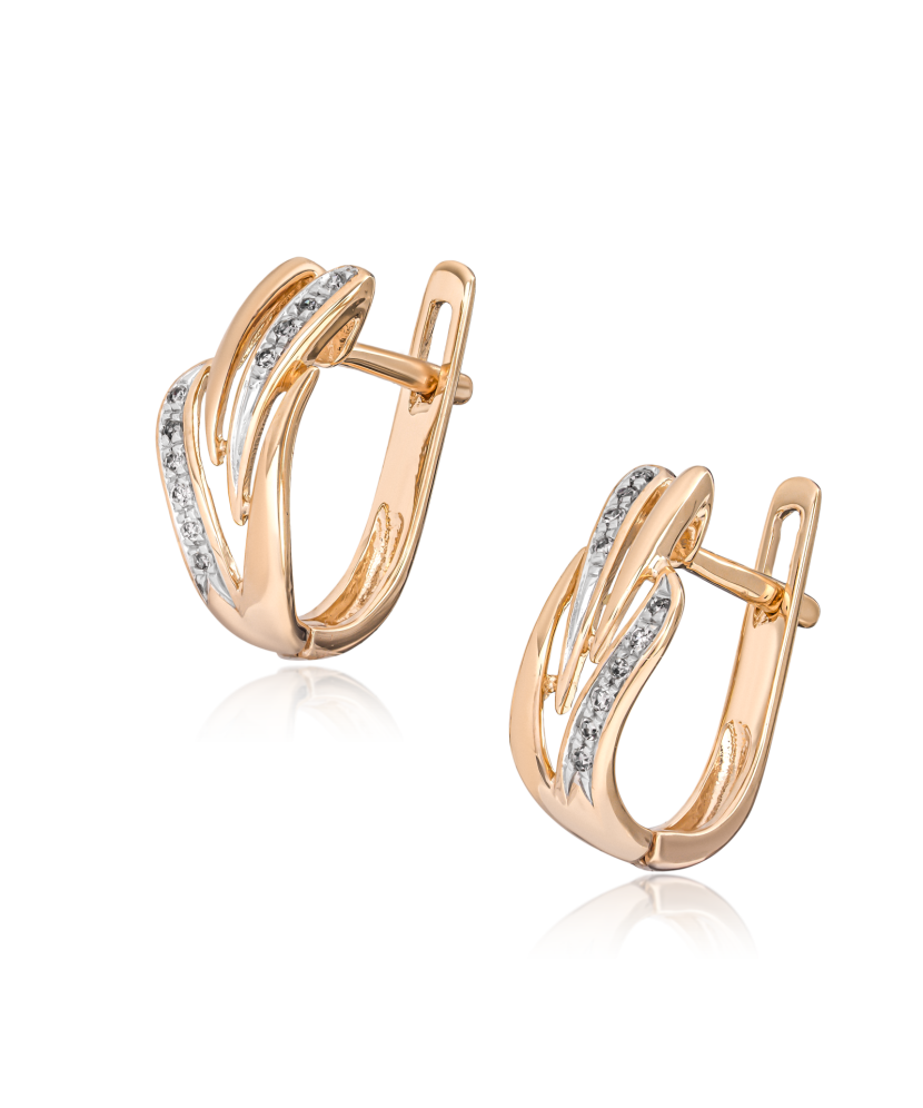 Kuldkõrvarõngad teemantidega