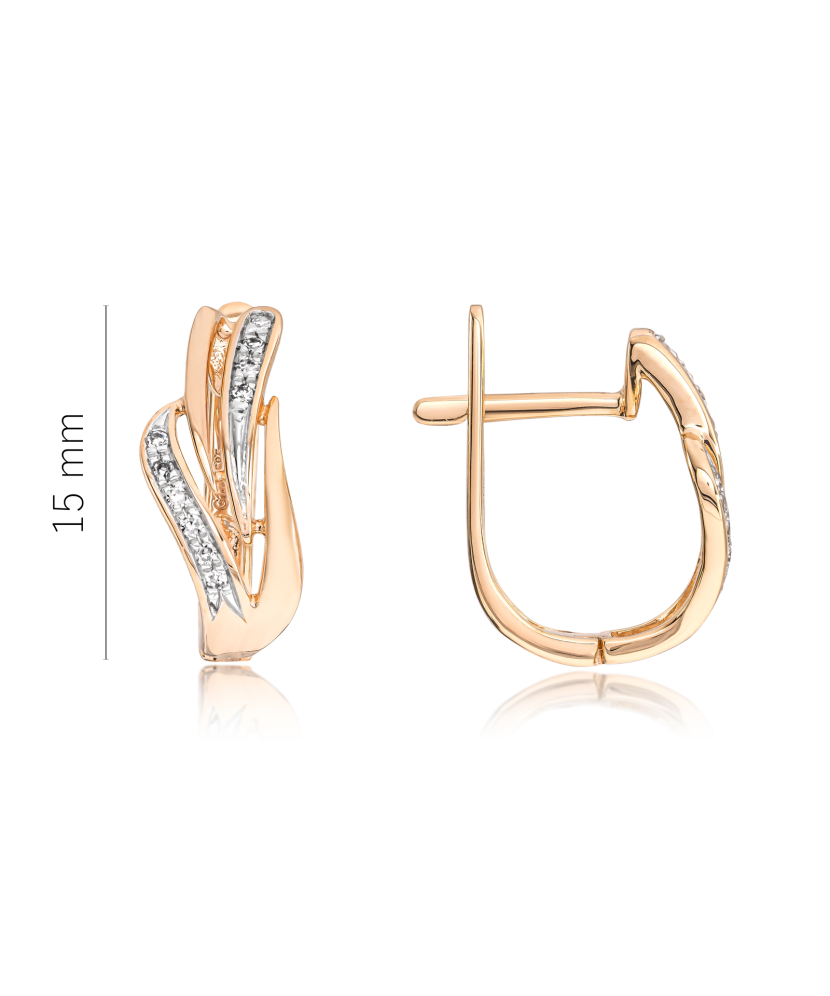 Kuldkõrvarõngad teemantidega