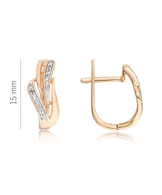 Kuldkõrvarõngad teemantidega