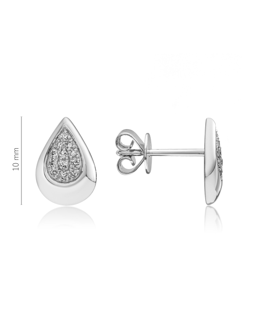 Серьги из белого золота с бриллиантами