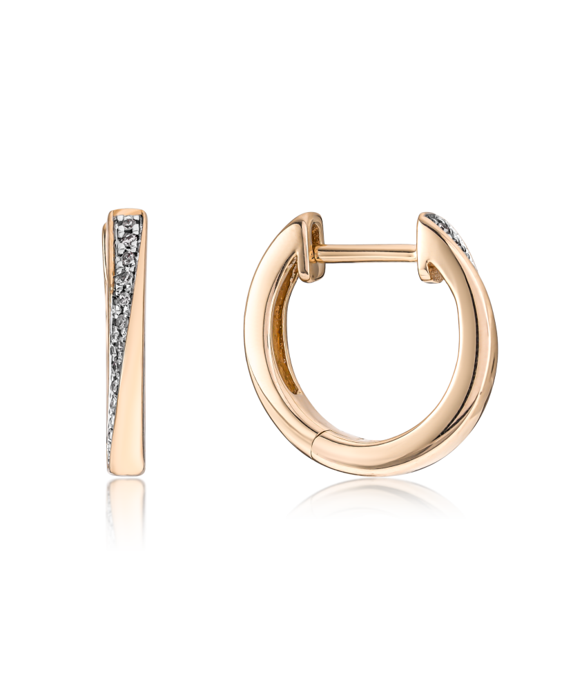 Kuldkõrvarõngad teemantidega