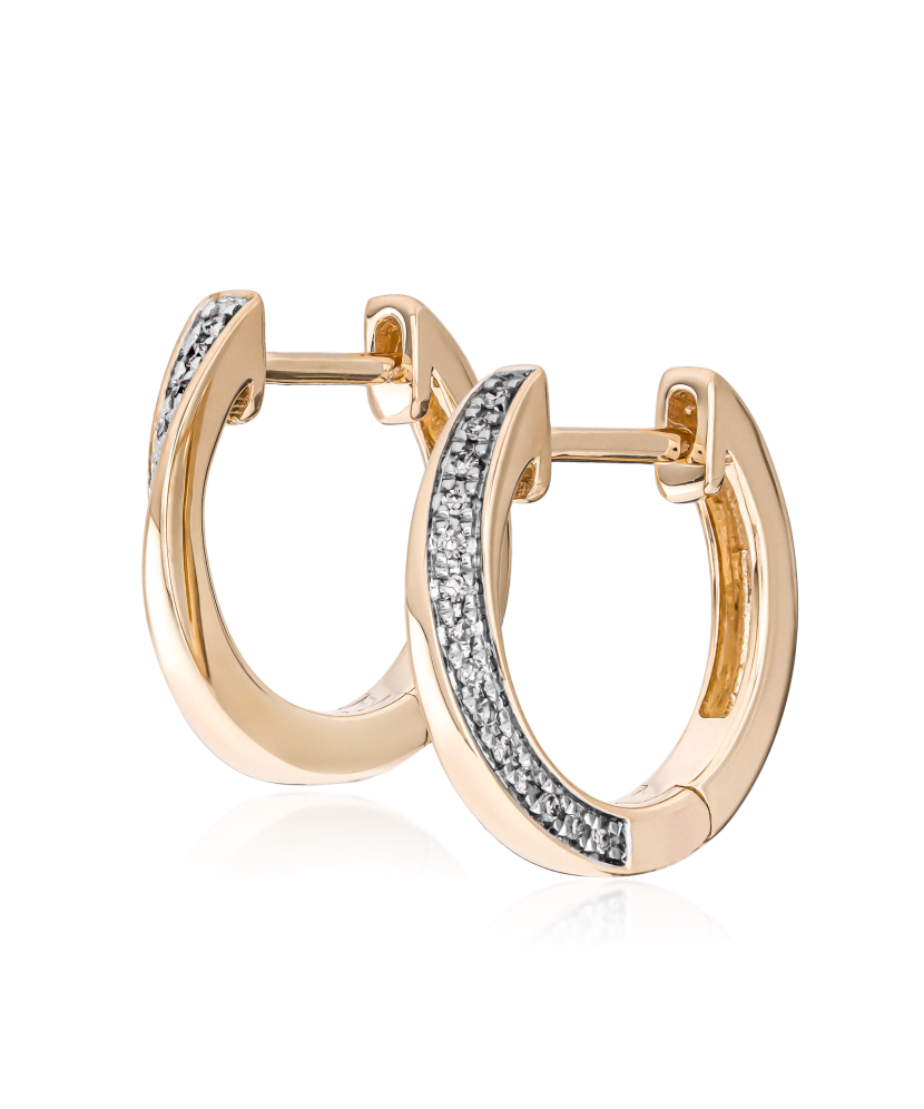 Kuldkõrvarõngad teemantidega