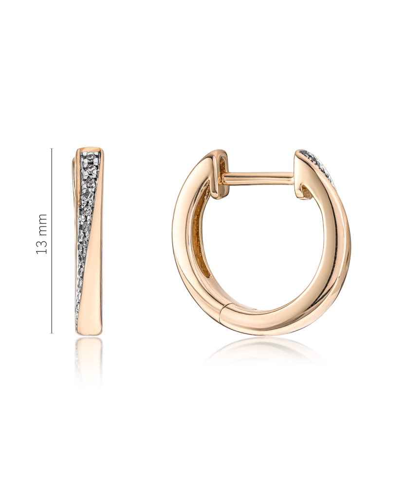 Золотые серьги с алмазами