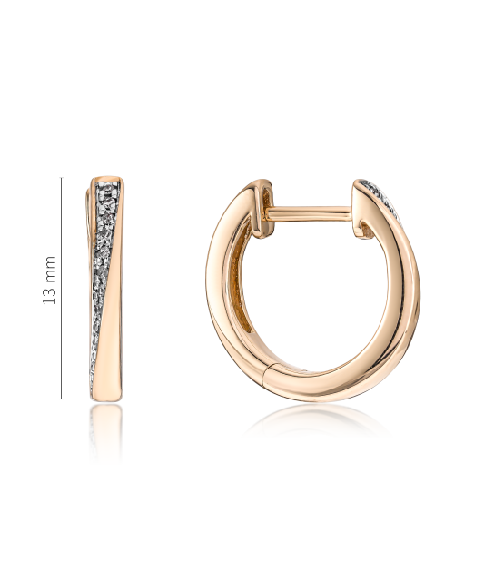 Kuldkõrvarõngad teemantidega