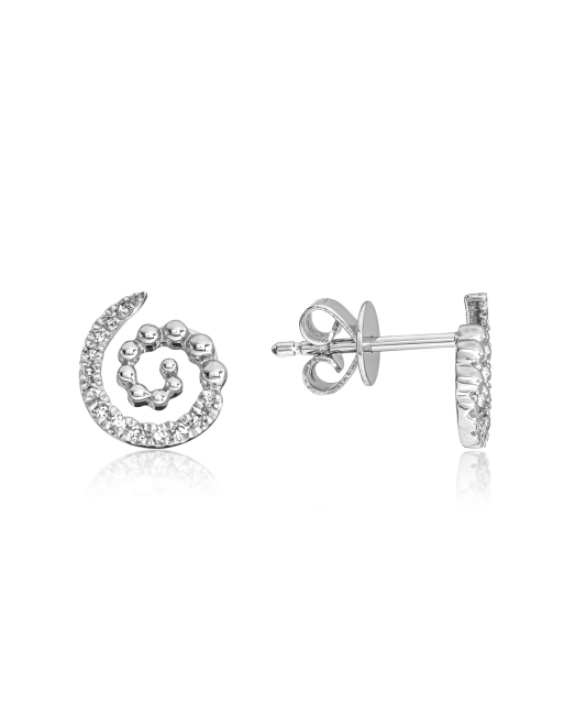 Серьги из белого золота с бриллиантами