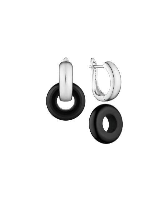 Hõbekõrvarõngad oonüksiga